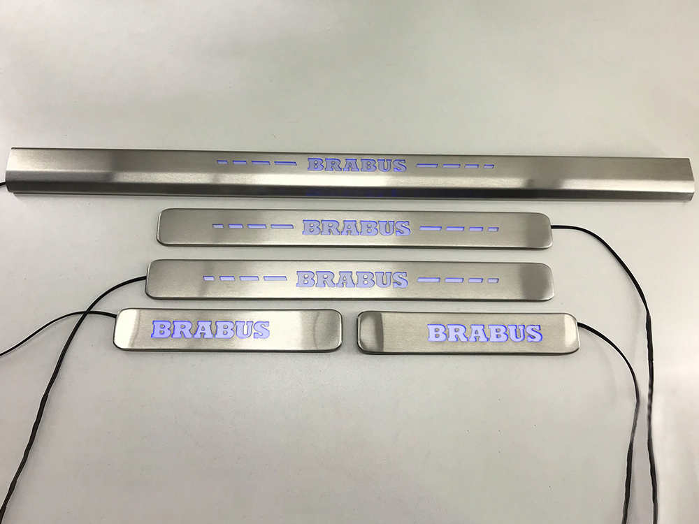 Mercedes-Benz W463A W464 G-Class Brabus Door Sills LED Scuff Plates 5pcs